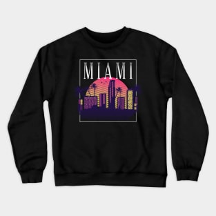 Miami vintage city 70s Crewneck Sweatshirt